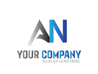 Letter AN Modern Logo Design Vector