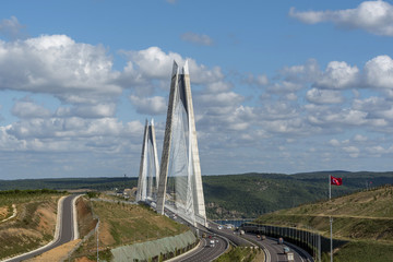 Yavuz Selim Bridge in from Garipce, Istanbul