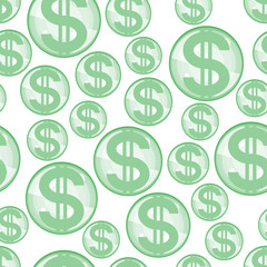 Abstract dollar seamless pattern