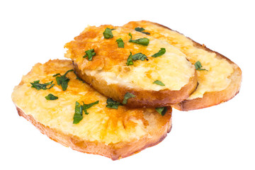 Grilled sandwiches with egg and cheese for breakfast