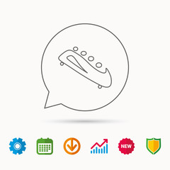 Bobsleigh icon. Four-seated bobsled sign.