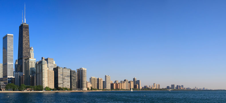 Chicago, lake shore drive, lake michigan, North Avenue Beach, panorama