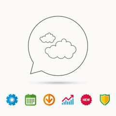 Cloudy icon. Overcast weather sign.