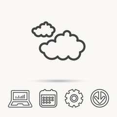 Cloudy icon. Overcast weather sign.