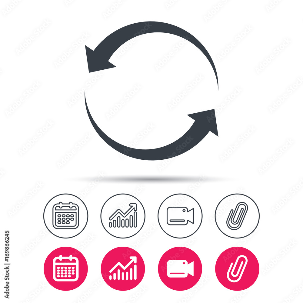 Poster update icon. refresh or repeat sign.