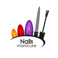 Manicure design vector