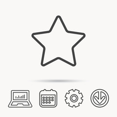 Star icon. Web favorite sign.