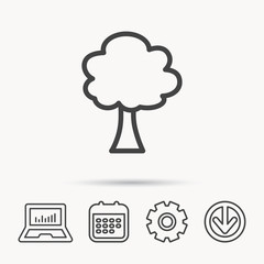 Tree icon. Forest wood sign.