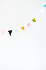 Colorful flag garland