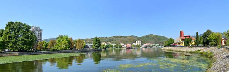 Fototapeta na wymiar Orsova town panorama