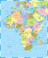 Africa Map - Vector Illustration