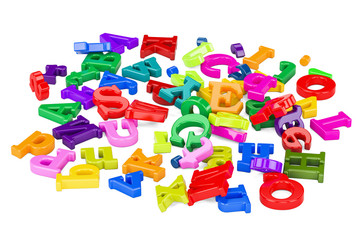 Pile of color letters, 3D rendering