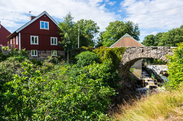 Husen vid kraftstationen.