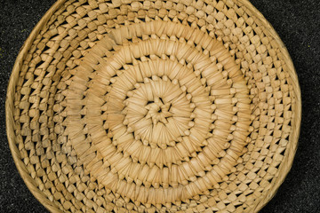 Fototapeta na wymiar background of a straw wicker basket