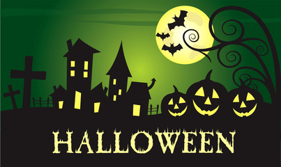Halloween vector banner