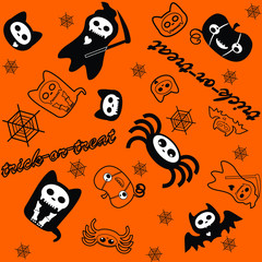 halloween pattern seamless texture vector