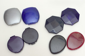 Set of powder cases different types of base form