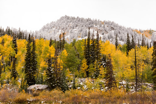 First Snow of Winter at Brighton Ski Resort