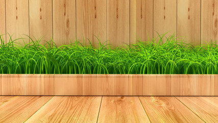 Background with grass. 3d illustration, 3d rendering.