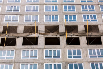 High rise building under construction.