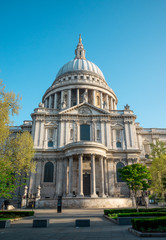 A view of southern entrance to St Paul's Cathedral in London