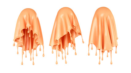 Splash cream. 3d illustration, 3d rendering.