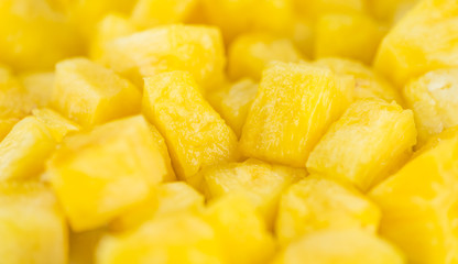 Portion of Pineapple (sliced), selective focus