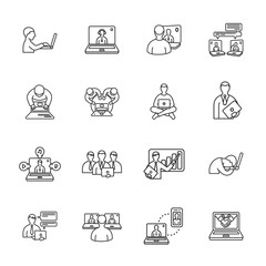laptop and people icons