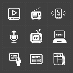 Vector Media Icons set