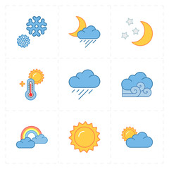 Obraz premium modern weather icons