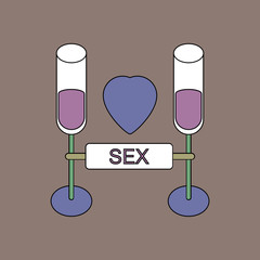 flat vector icon design collection sex and cocktails