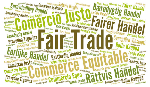 Fair trade word cloud in different languages