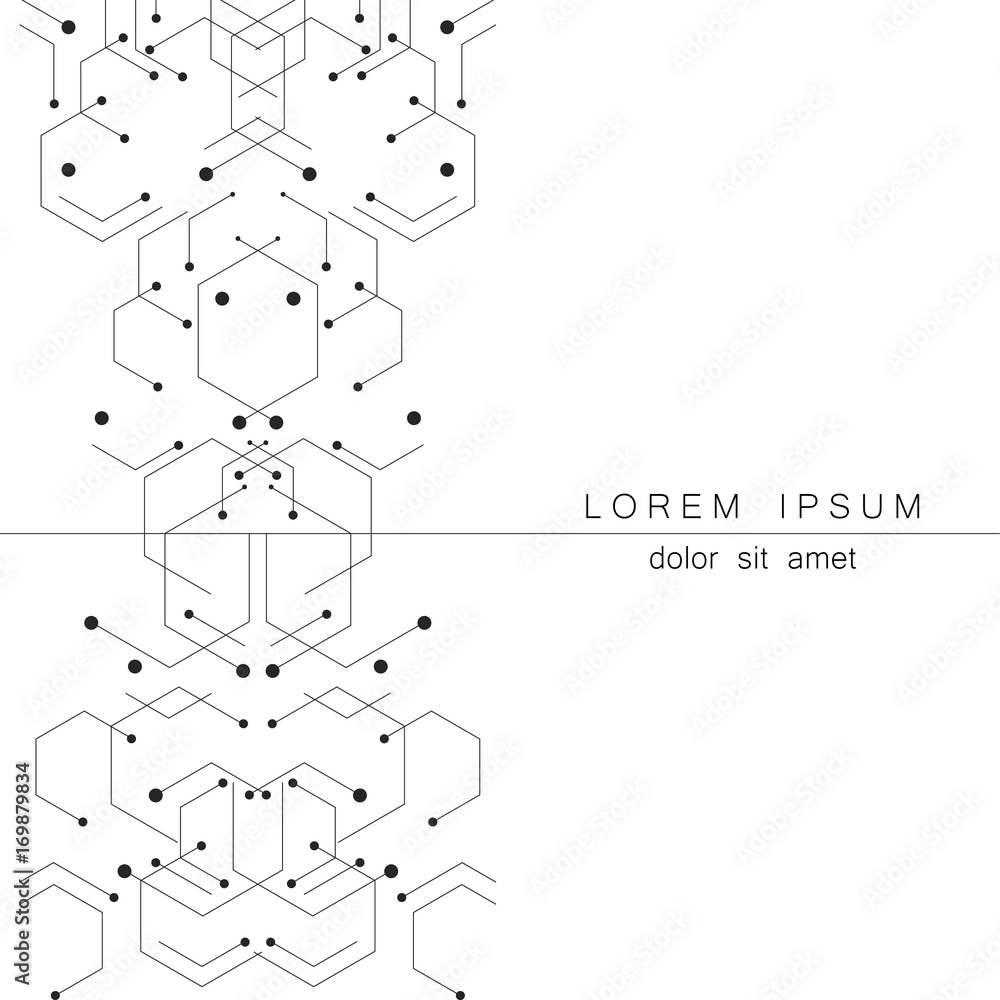 Aufkleber background hexagon geometrical figures. technology design for creative process