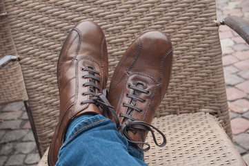chaussures en cuir  