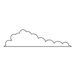 cloud monochrome icon silhouette dotted