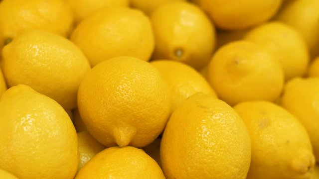 Colorful Lemons In Market