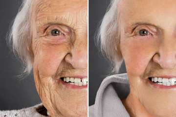 Portrait Of A Smiling Old Woman