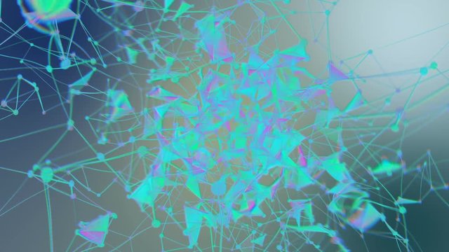 Albert Hoffman chemical reaction.Abstract plexus background for different events and projects.Seamless loop.