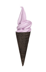 ice cream black cone 

