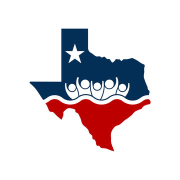 Concept Texas People Flooding Relief Logo
