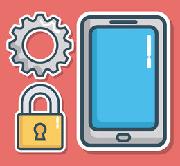 cloud computing related icons over red background colorful design vector illustration