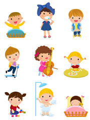Group of children set
