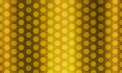 Hexagon gold metal background