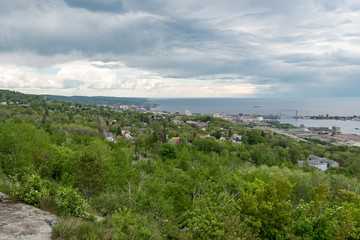 Fototapeta na wymiar View of Duluth from Enger Park