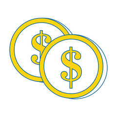 coins money isolated icon vector illustration design
