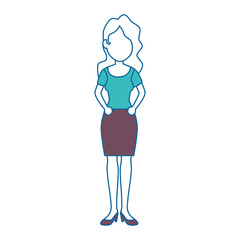 beautiful woman avatar character vector illustration design