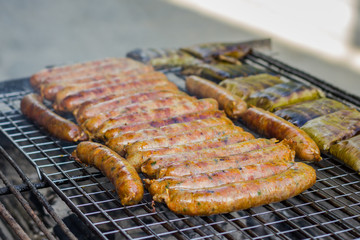 Sausage on the grill
