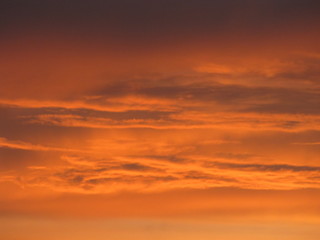 Orange Sunset Clouds