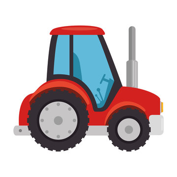 Farm tractor isolated icon vector illustration design