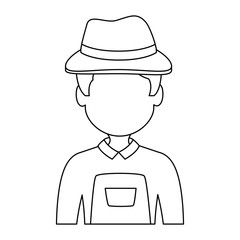 farmer avatar character icon vector illustration design